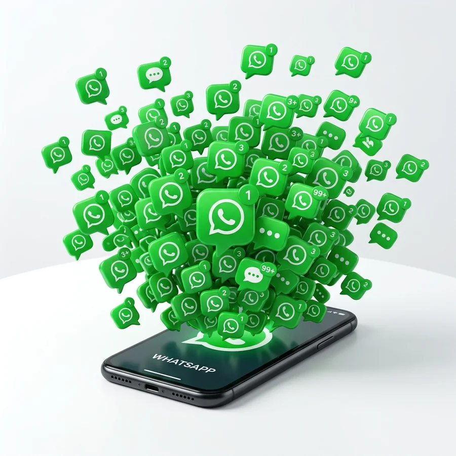 Smartphone submergé par les notifications de messages